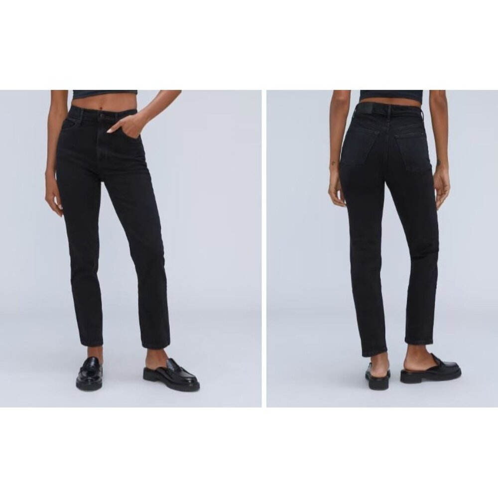 Everlane The Original Cheeky Jean Black Size 28 Crop NWT